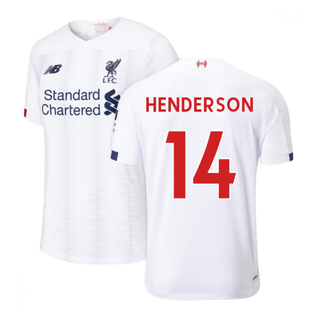 '19-'20 Liverpool Away Football Shirt (Henderson 14) Polyester Made By: New Balance Men's White Xxl