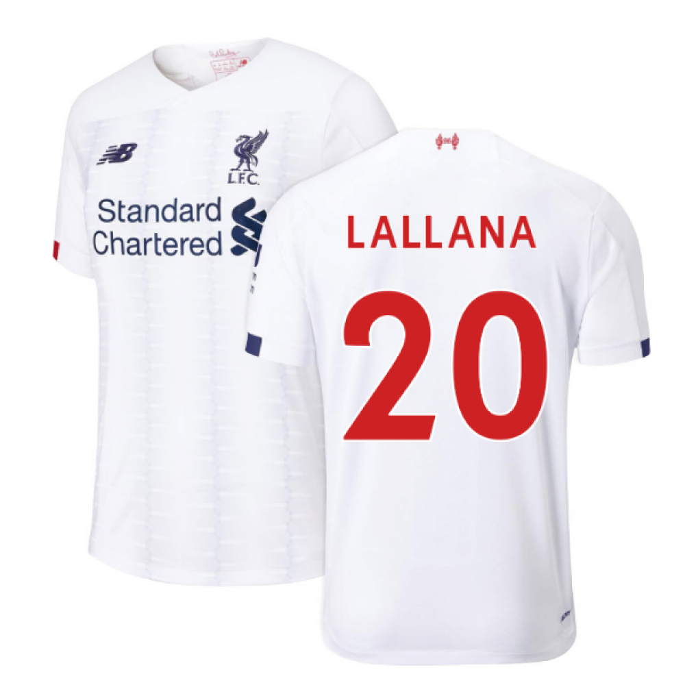 '19-'20 Liverpool Away Football Shirt (Lallana 20) Polyester Made By: New Balance Men's White Xxl