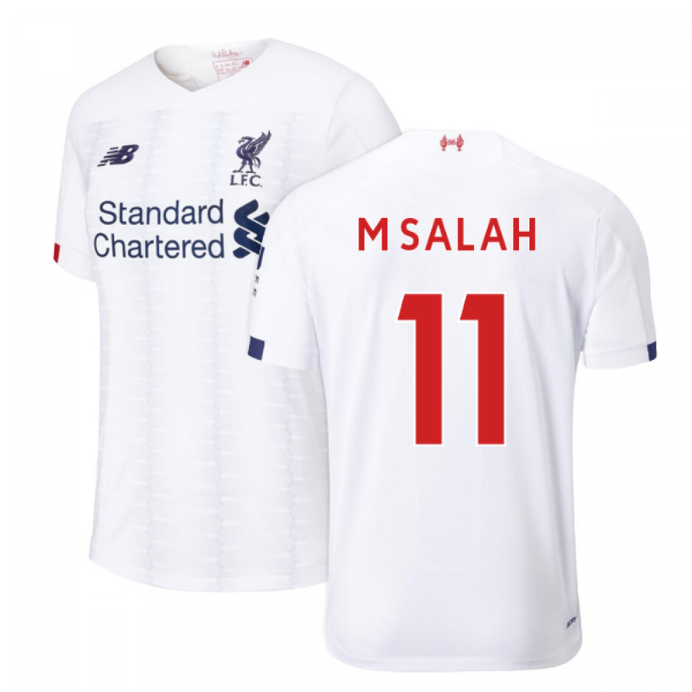 '19-'20 Liverpool Away Football Shirt (M Salah 11) Polyester Made By: New Balance Men's White Xxl