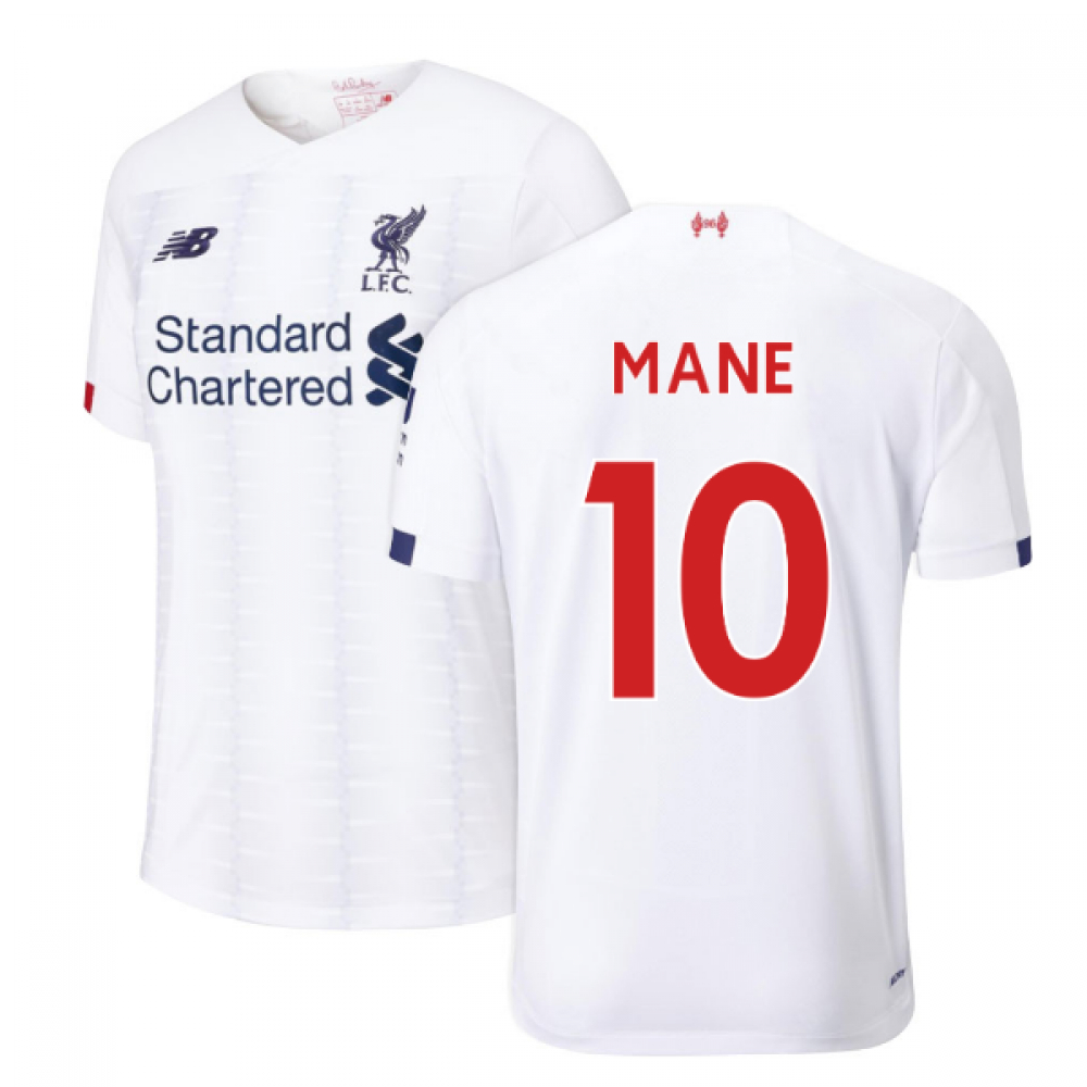 '19-'20 Liverpool Away Football Shirt (Mane 10) Polyester Made By: New Balance Men's White Xxl