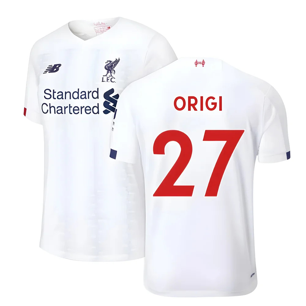 '19-'20 Liverpool Away Football Shirt (Origi 27) Polyester Made By: New Balance Men's White Extra Large