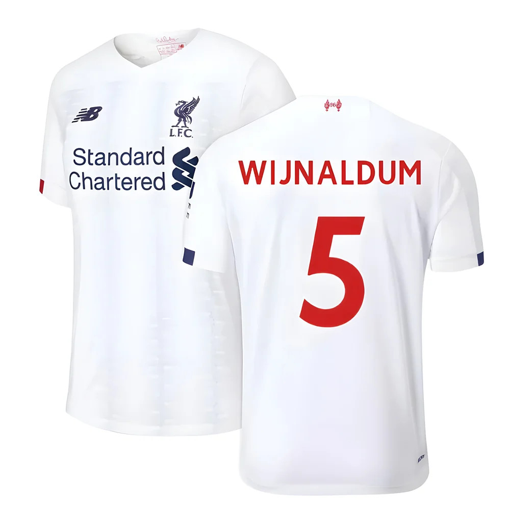 '19-'20 Liverpool Away Football Shirt (Wijnaldum 5) Polyester Made By: New Balance Men's White Extra Large