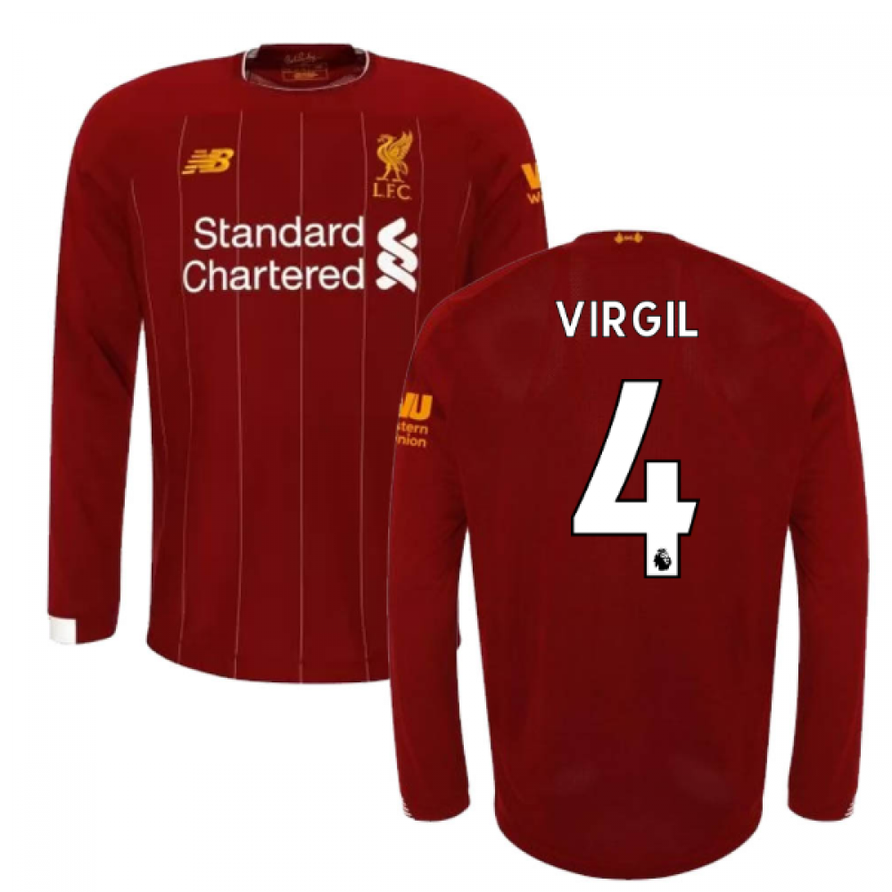 Click to view product details and reviews for 2019 2020 Liverpool Home Long Sleeve Shirt Kids Virgil 4.