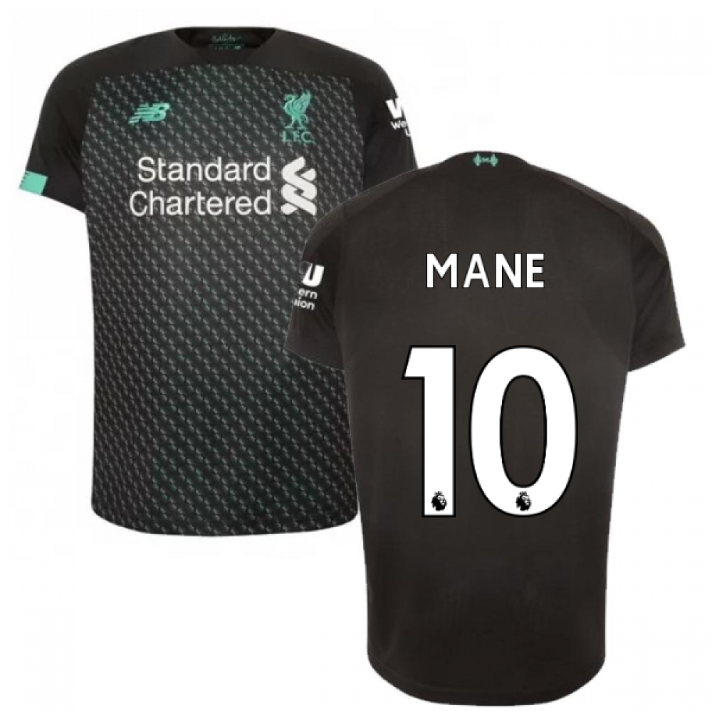 '19-'20 Liverpool Third Football Shirt (Kids) (Mane 10) Polyester Made By: New Balance Unisex Kids Black Small