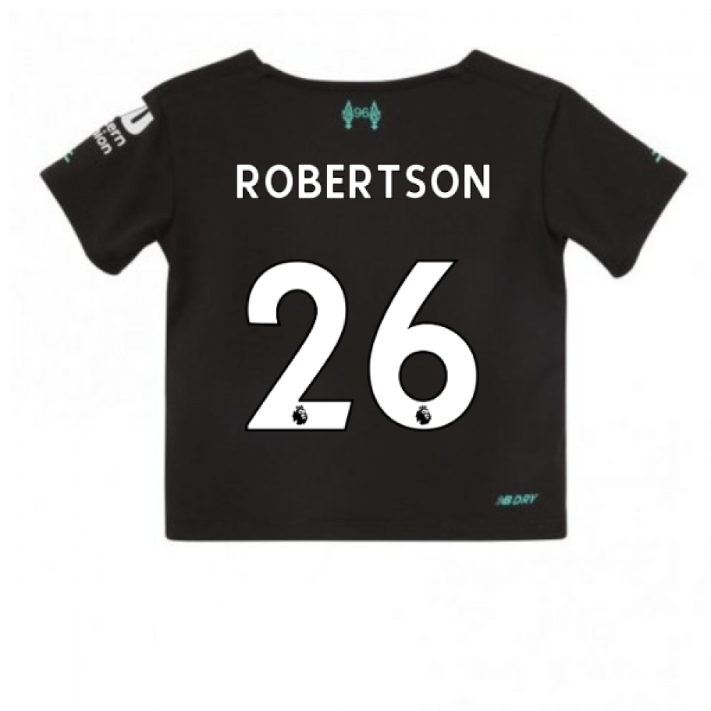 '19-'20 Liverpool Third Little Boys Mini Kit (Robertson 26) Kids Polyester Made By: New Balance Unisex Kids Black 18-24 Mo
