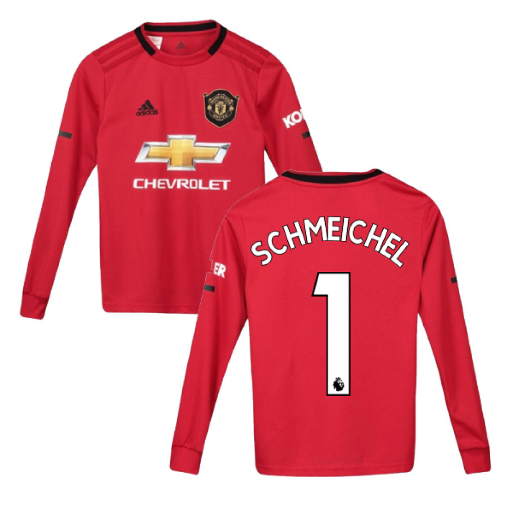 Click to view product details and reviews for 2019 2020 Man Utd Adidas Home Long Sleeve Shirt Kids Schmeichel 1.