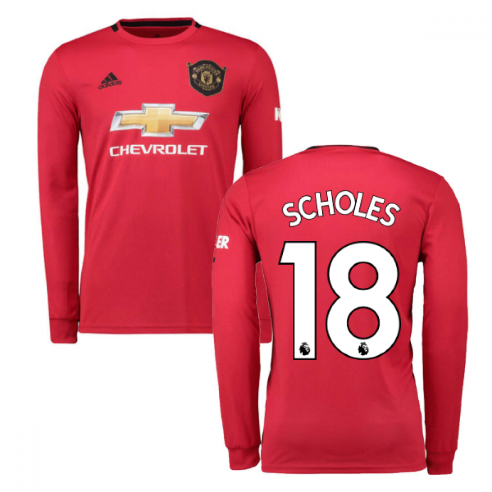 Click to view product details and reviews for 2019 2020 Man Utd Adidas Home Long Sleeve Shirt Scholes 18.