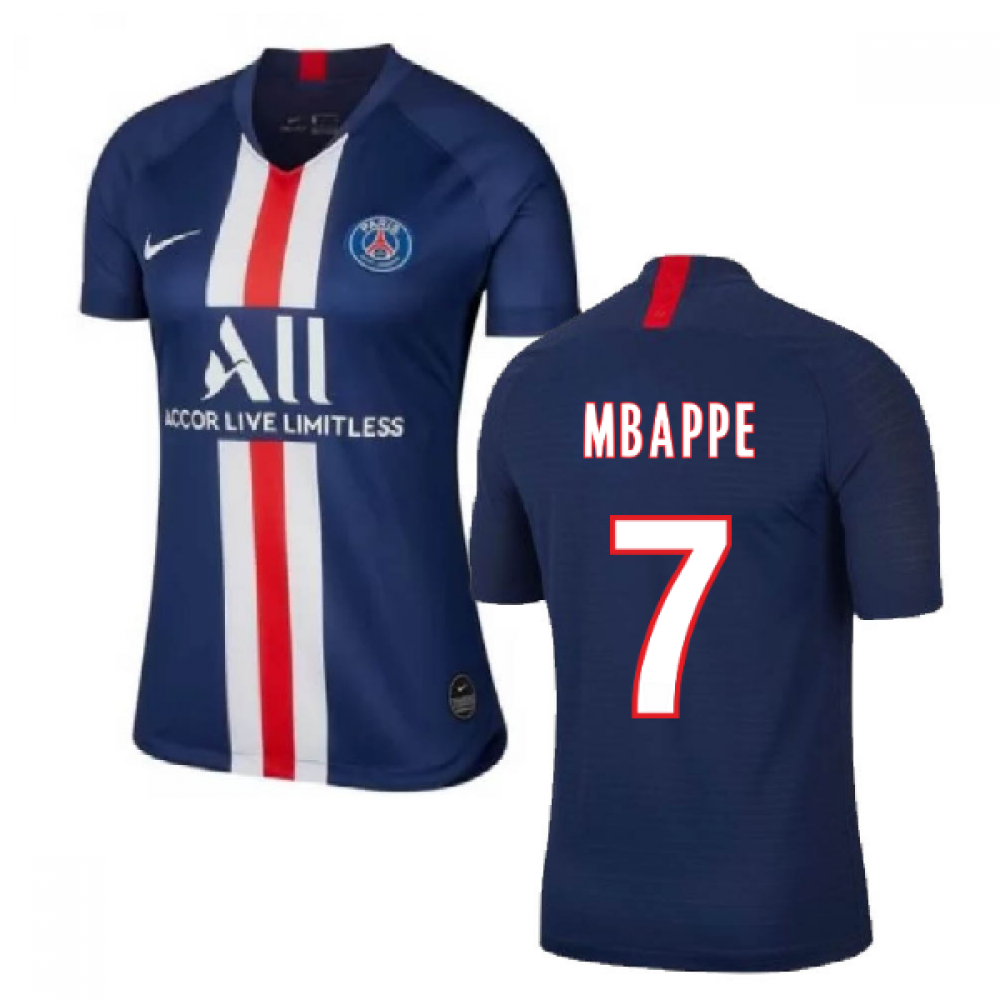 2019-2020 PSG Home Nike Womens Football Shirt (Mbappe 7)