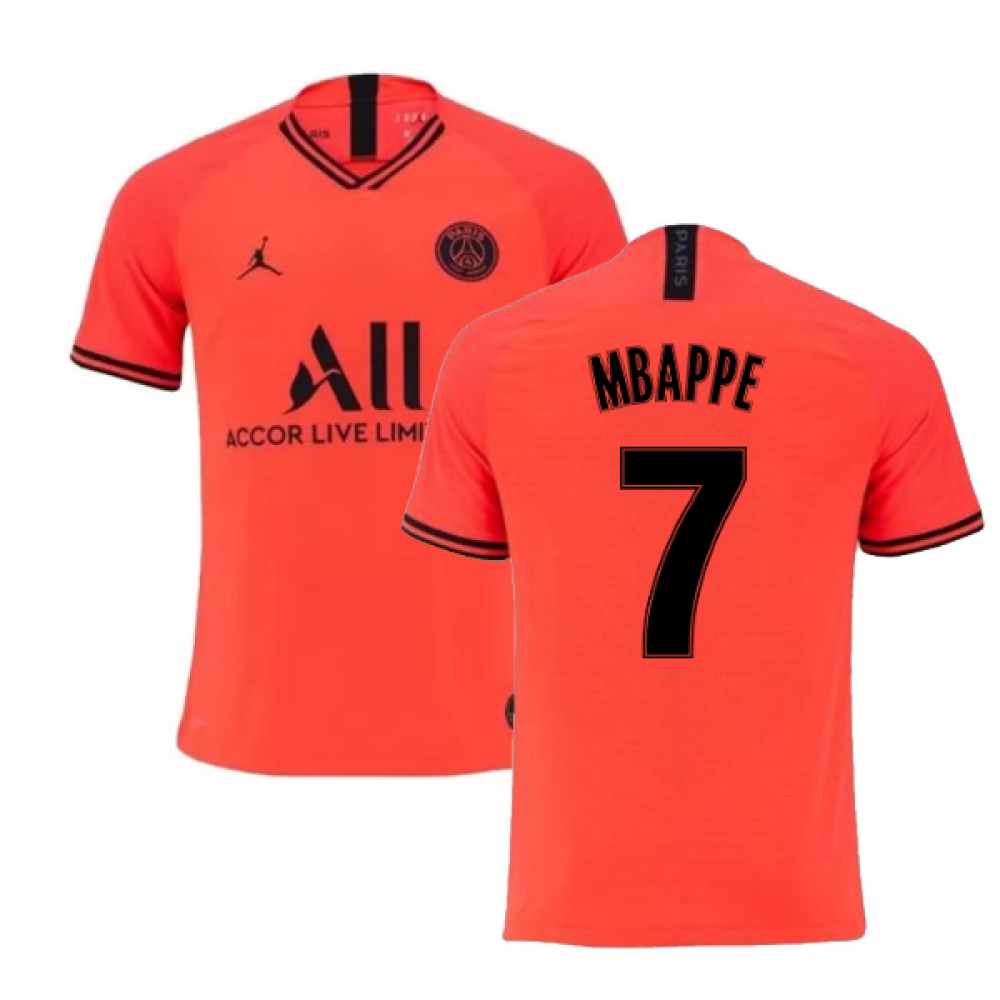 2019-2020 PSG Jordan Away Shirt (Mbappe 7)