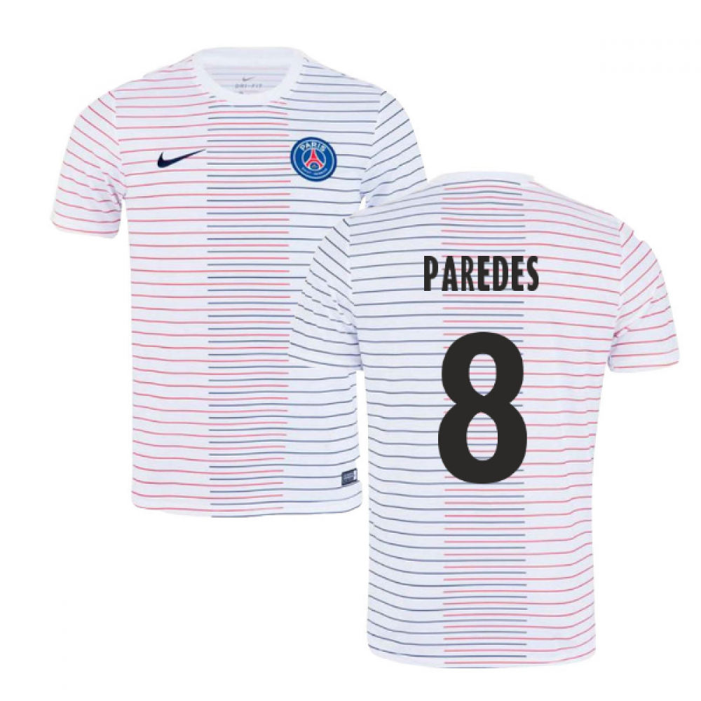 2019-2020 PSG Nike Pre-Match Training Shirt (White) - Kids (PAREDES 8)