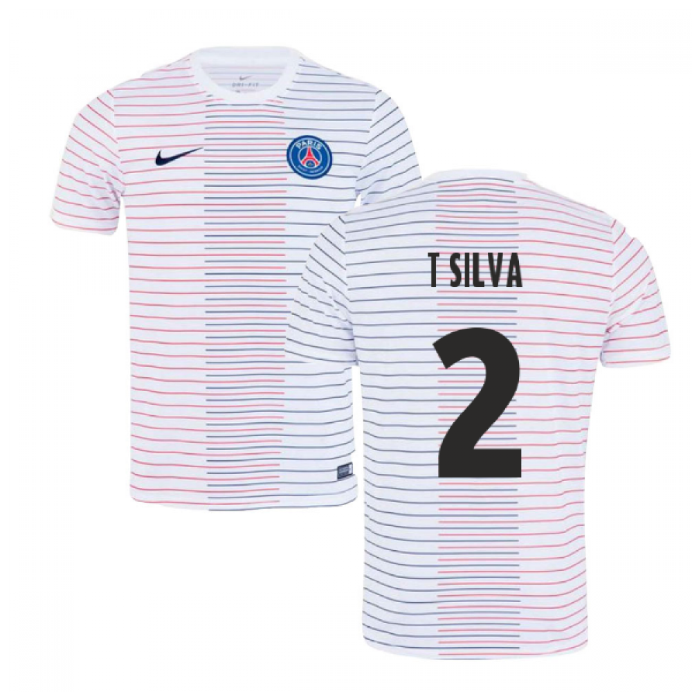 2019-2020 PSG Nike Pre-Match Training Shirt (White) - Kids (T SILVA 2)