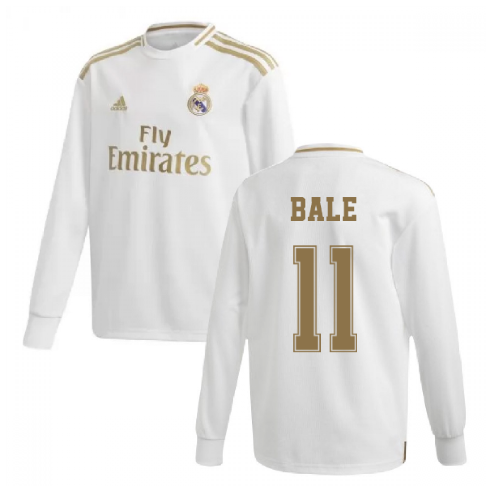 Click to view product details and reviews for 2019 2020 Real Madrid Adidas Home Long Sleeve Shirt Kids Bale 11.