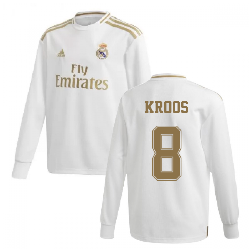 Click to view product details and reviews for 2019 2020 Real Madrid Adidas Home Long Sleeve Shirt Kids Kroos 8.