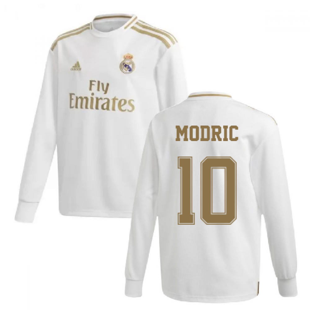 Click to view product details and reviews for 2019 2020 Real Madrid Adidas Home Long Sleeve Shirt Kids Modric 10.