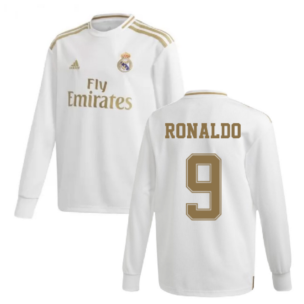 Click to view product details and reviews for 2019 2020 Real Madrid Adidas Home Long Sleeve Shirt Kids Ronaldo 9.