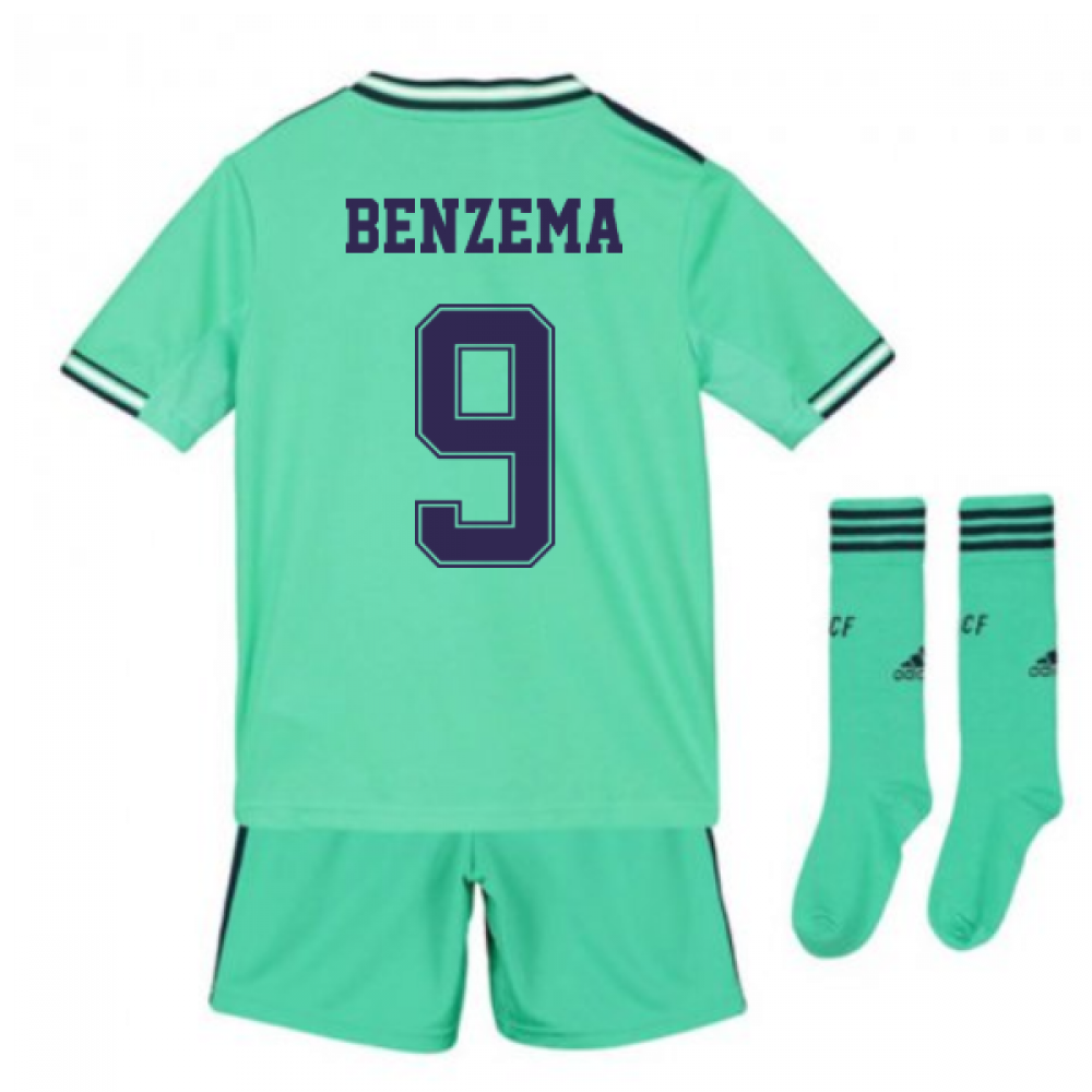 Click to view product details and reviews for 2019 2020 Real Madrid Adidas Third Full Kit Kids Benzema 9.