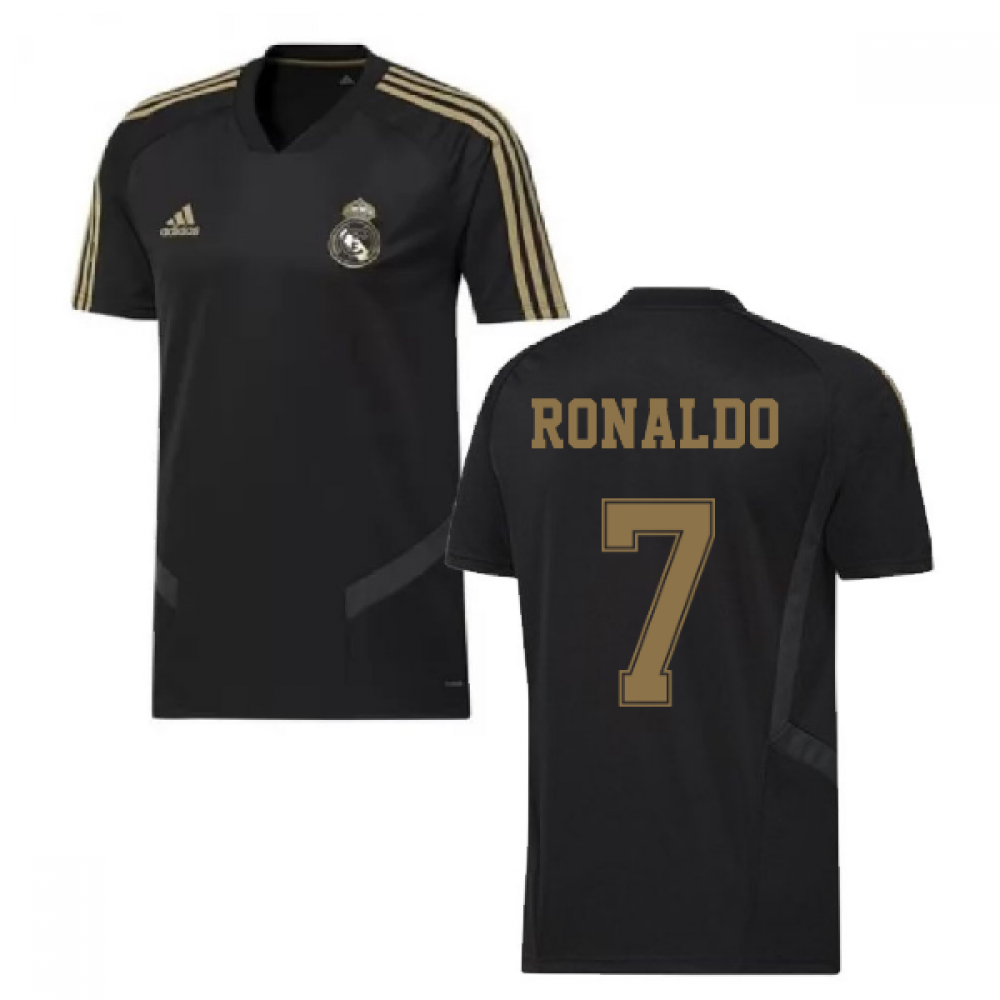 2019-2020 Real Madrid Adidas Training Shirt (Black) (RONALDO 7)