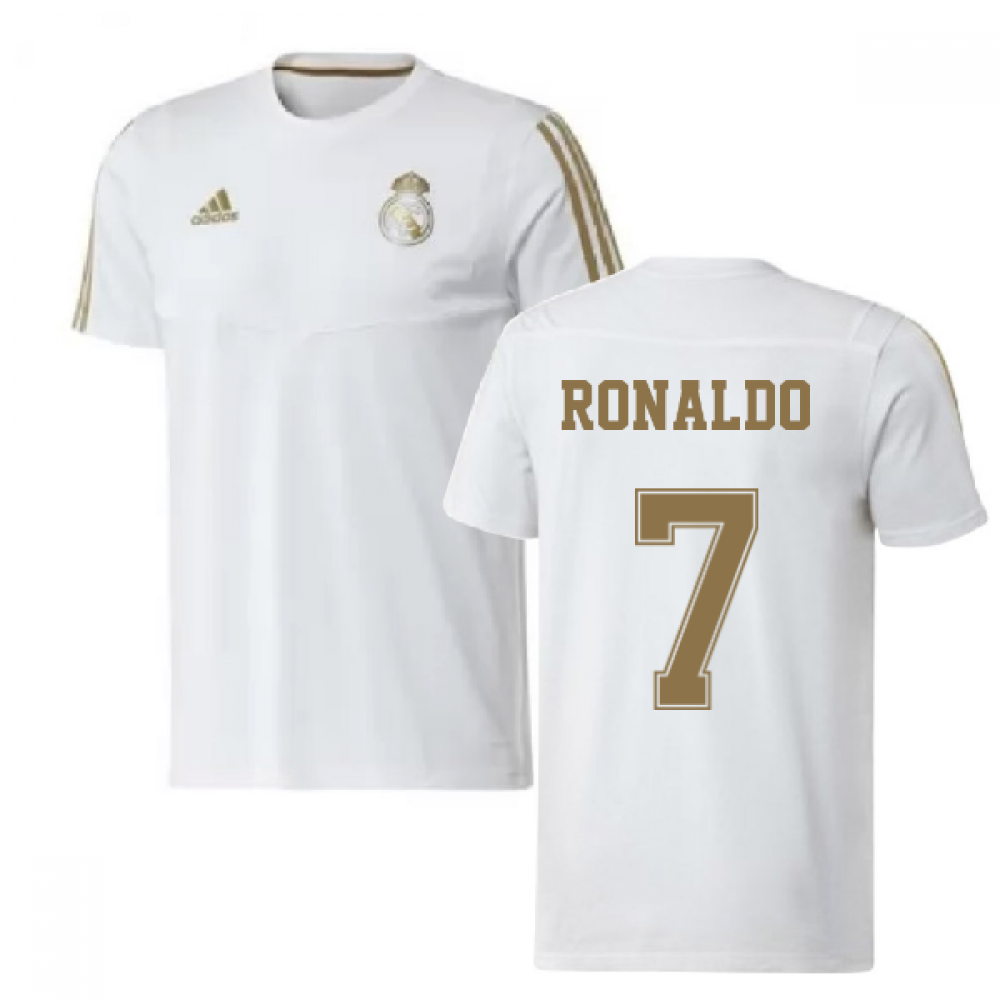 2019-2020 Real Madrid Adidas Training Tee (White) (RONALDO 7)
