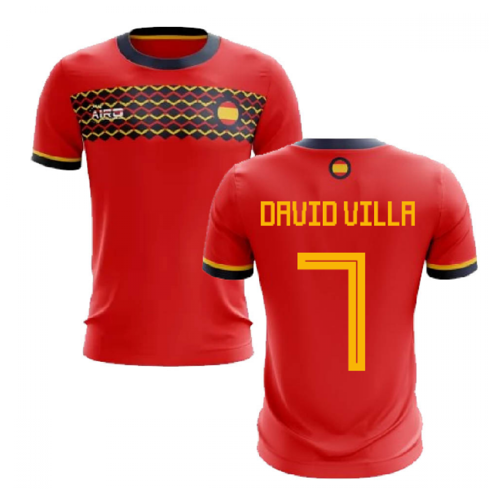 Click to view product details and reviews for 2020 2021 Spain Home Concept Football Shirt David Villa 7.