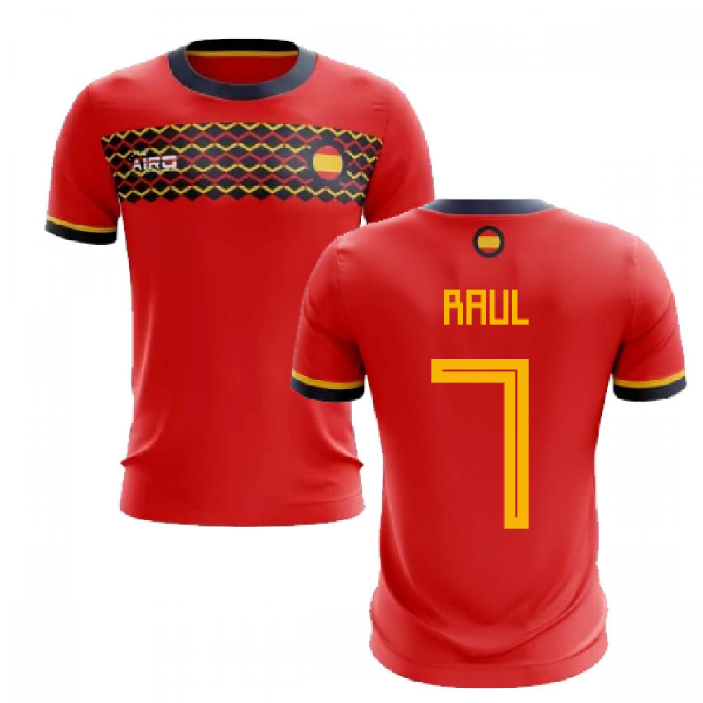 Click to view product details and reviews for 2020 2021 Spain Home Concept Football Shirt Raul 7. Click to view product details and reviews for 2020 2021 Spain Home Concept Football Shirt Raul 7.