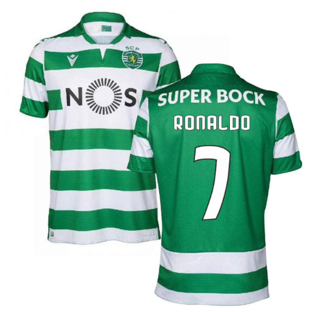2019-2020 Sporting Lisbon Authentic Home Football Shirt (Kids) (Ronaldo 7)