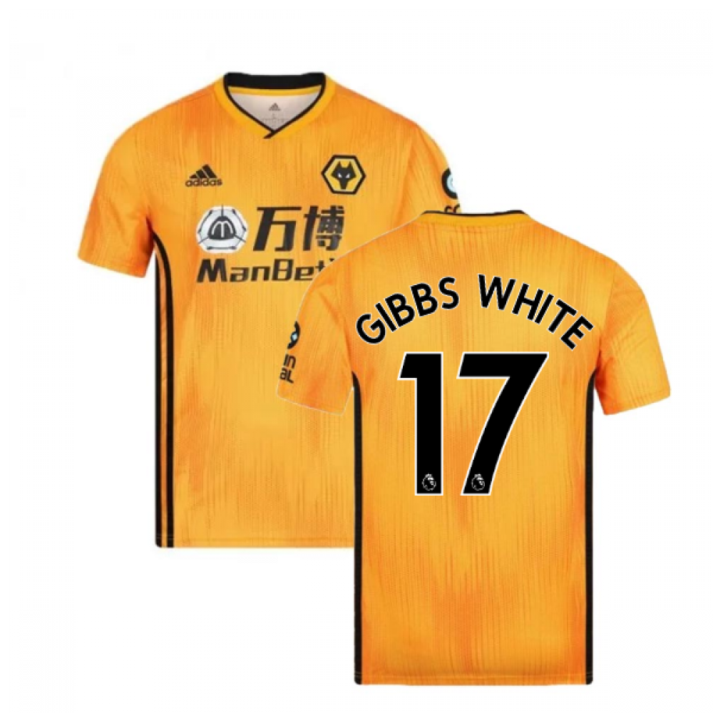 Click to view product details and reviews for 2019 2020 Wolves Home Football Shirt Gibbs White 17.