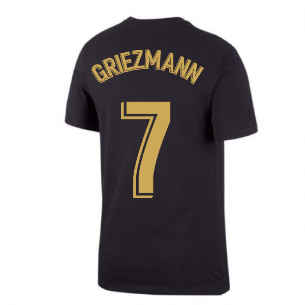 2020-2021 Barcelona Ground Tee (Black) (GRIEZMANN 7)