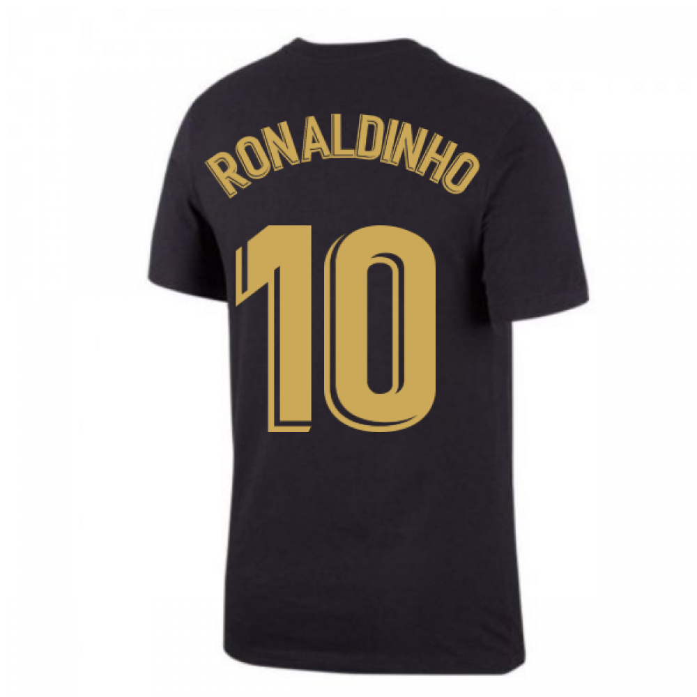Click to view product details and reviews for 2020 2021 Barcelona Ground Tee Black Ronaldinho 10.