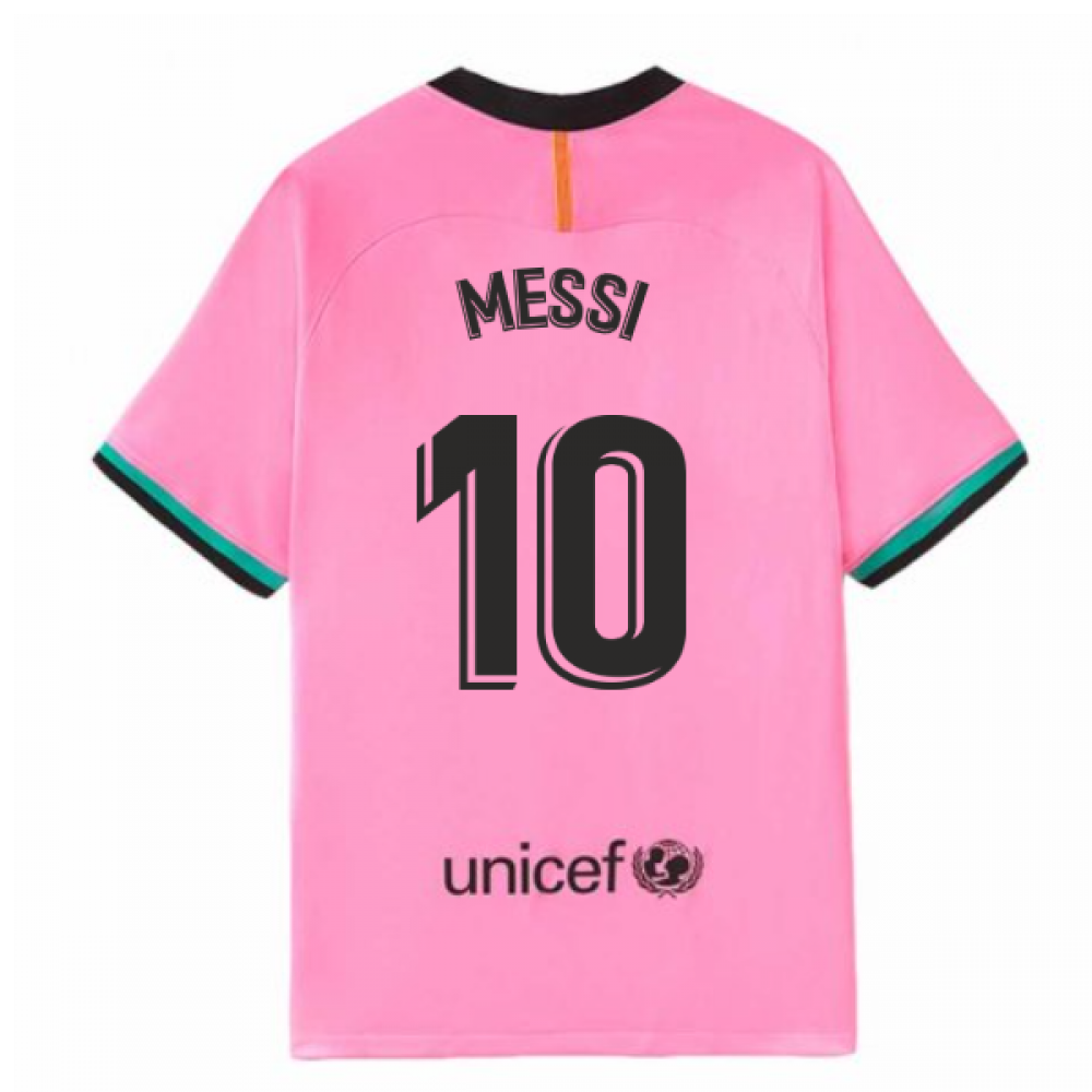 2020-2021 Barcelona Third Nike Football Shirt (Messi 10)