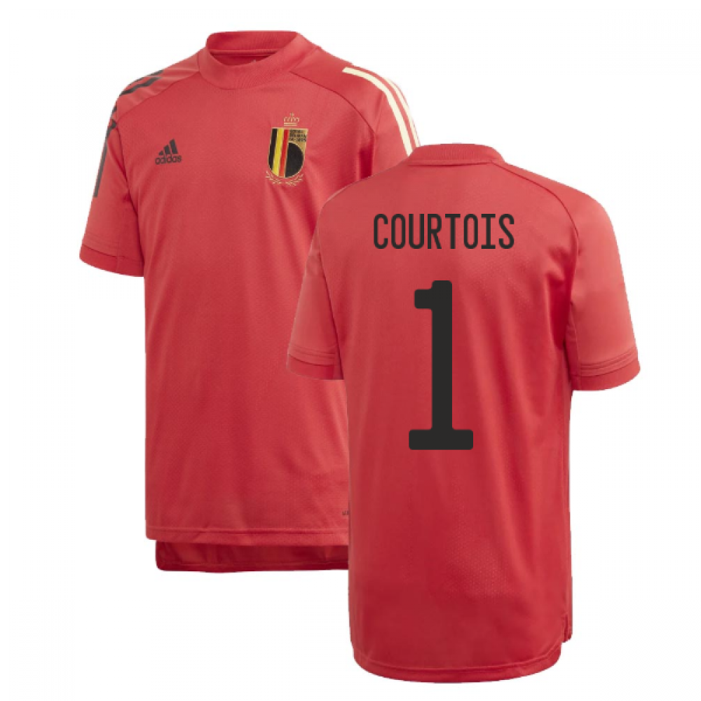 Click to view product details and reviews for 2020 2021 Belgium Adidas Training Shirt Red Kids Courtois 1.