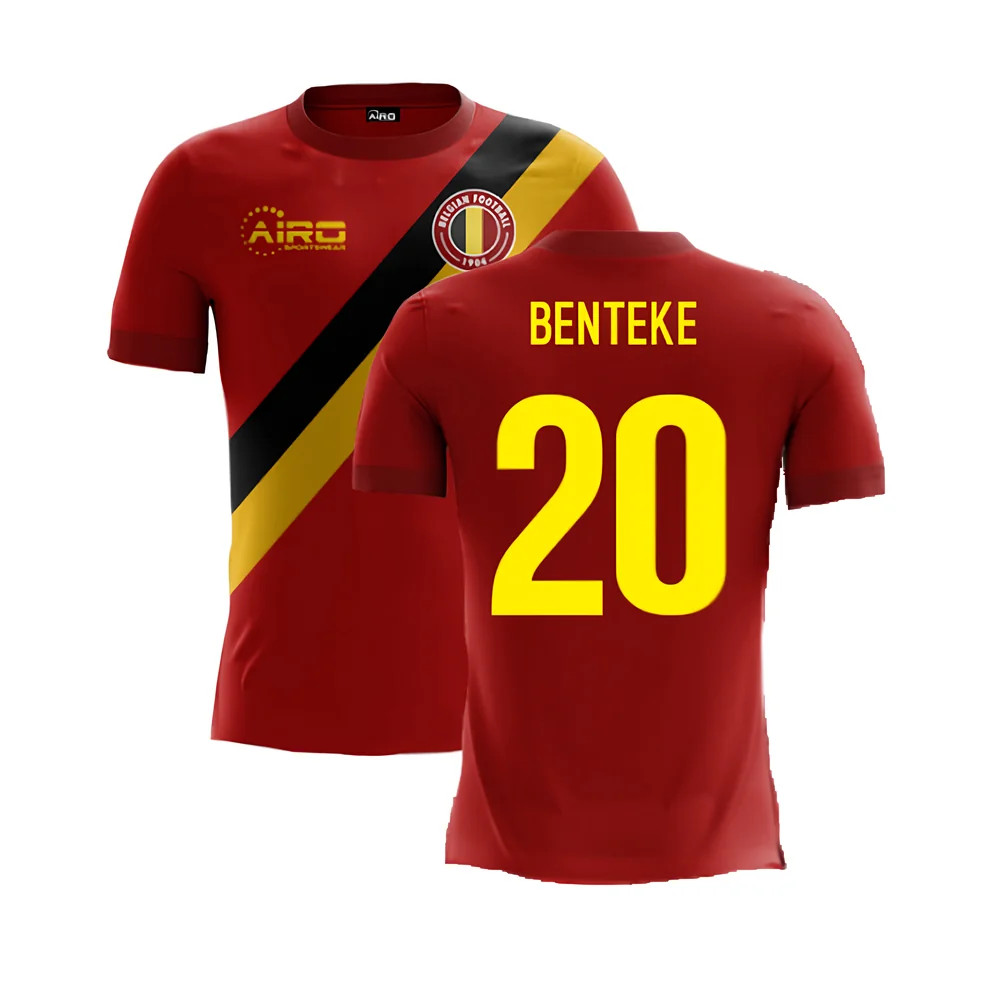'25-'26 Belgium Airo Concept Home Shirt (Benteke 20) Polyester Made By: Airo Sportswear Men's Red 5XL