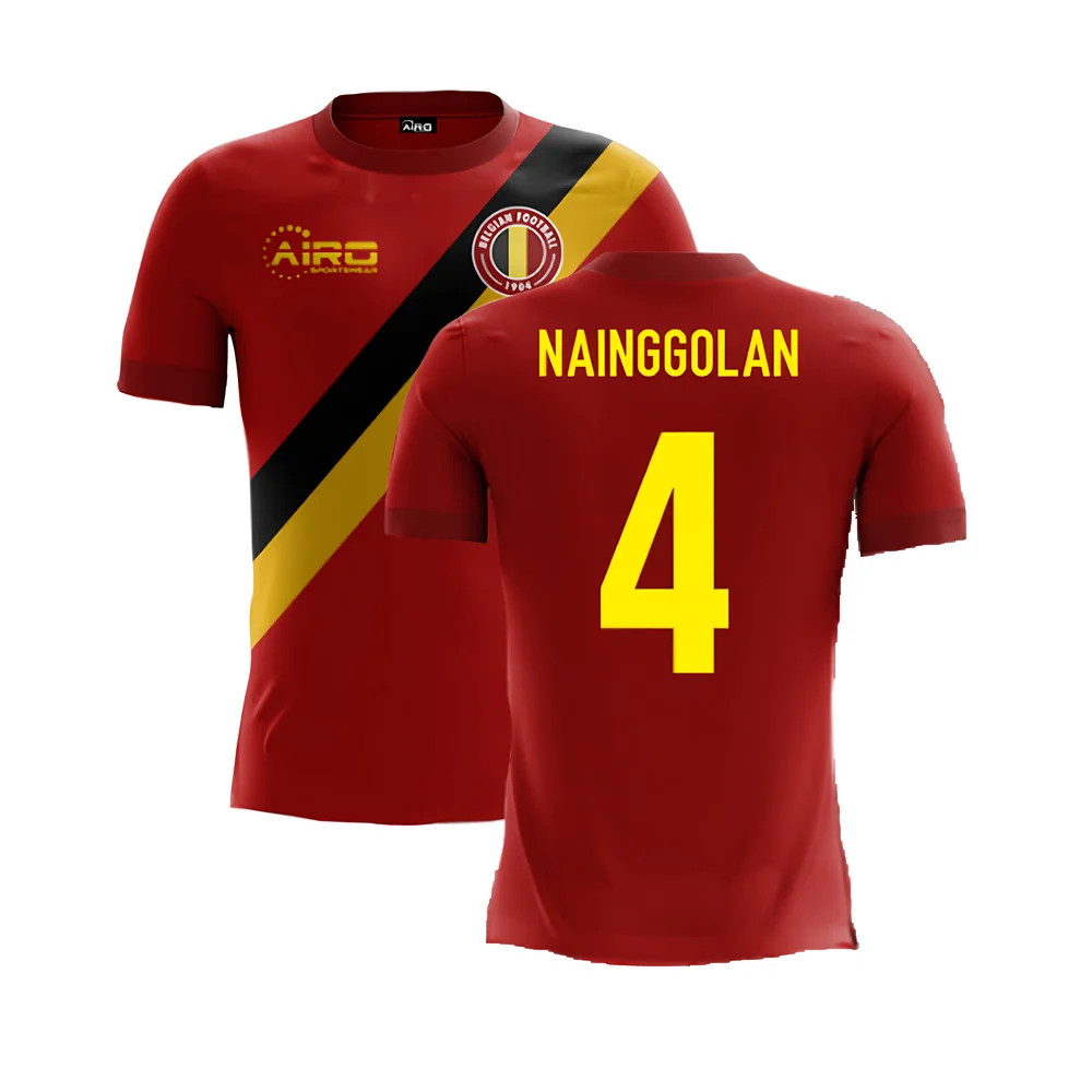 '25-'26 Belgium Airo Concept Home Shirt (Nainggolan 4) Polyester Made By: Airo Sportswear Men's Red 5XL