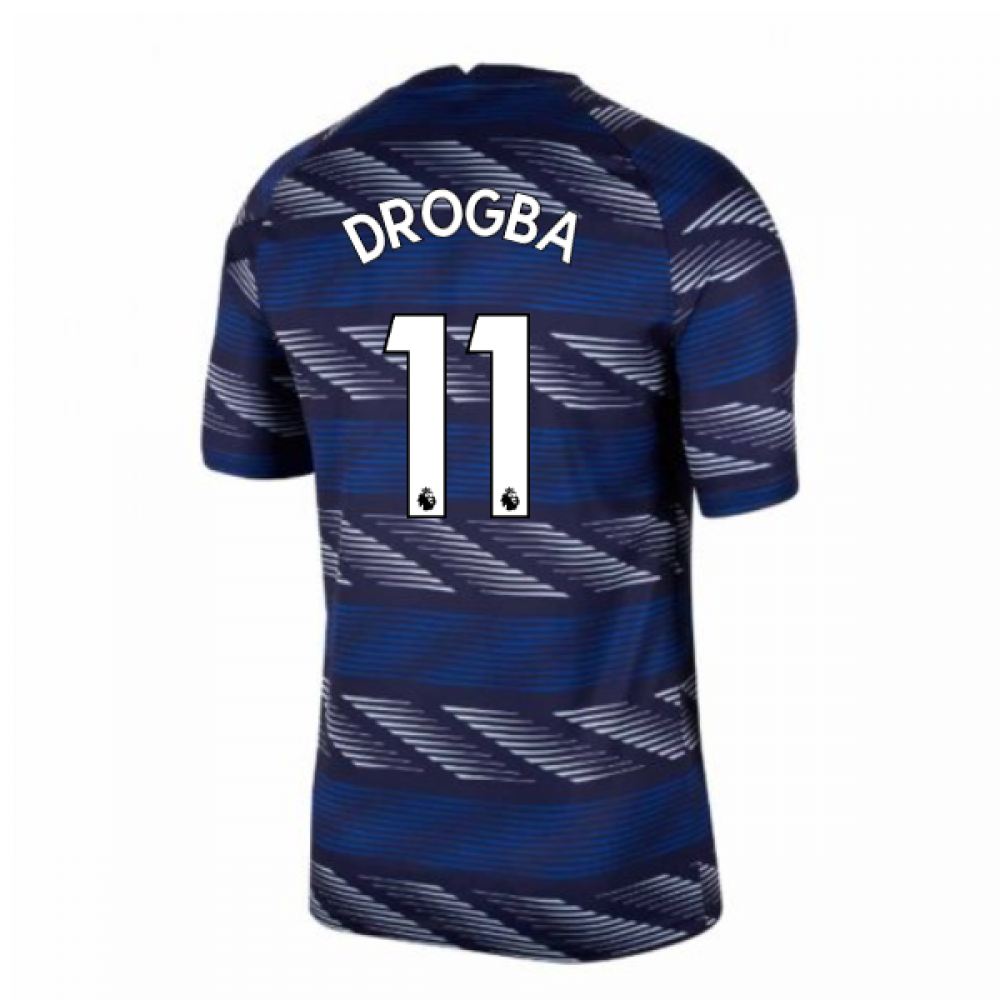 Click to view product details and reviews for 2020 2021 Chelsea Nike Pre Match Training Shirt Blue Kids Drogba 11.