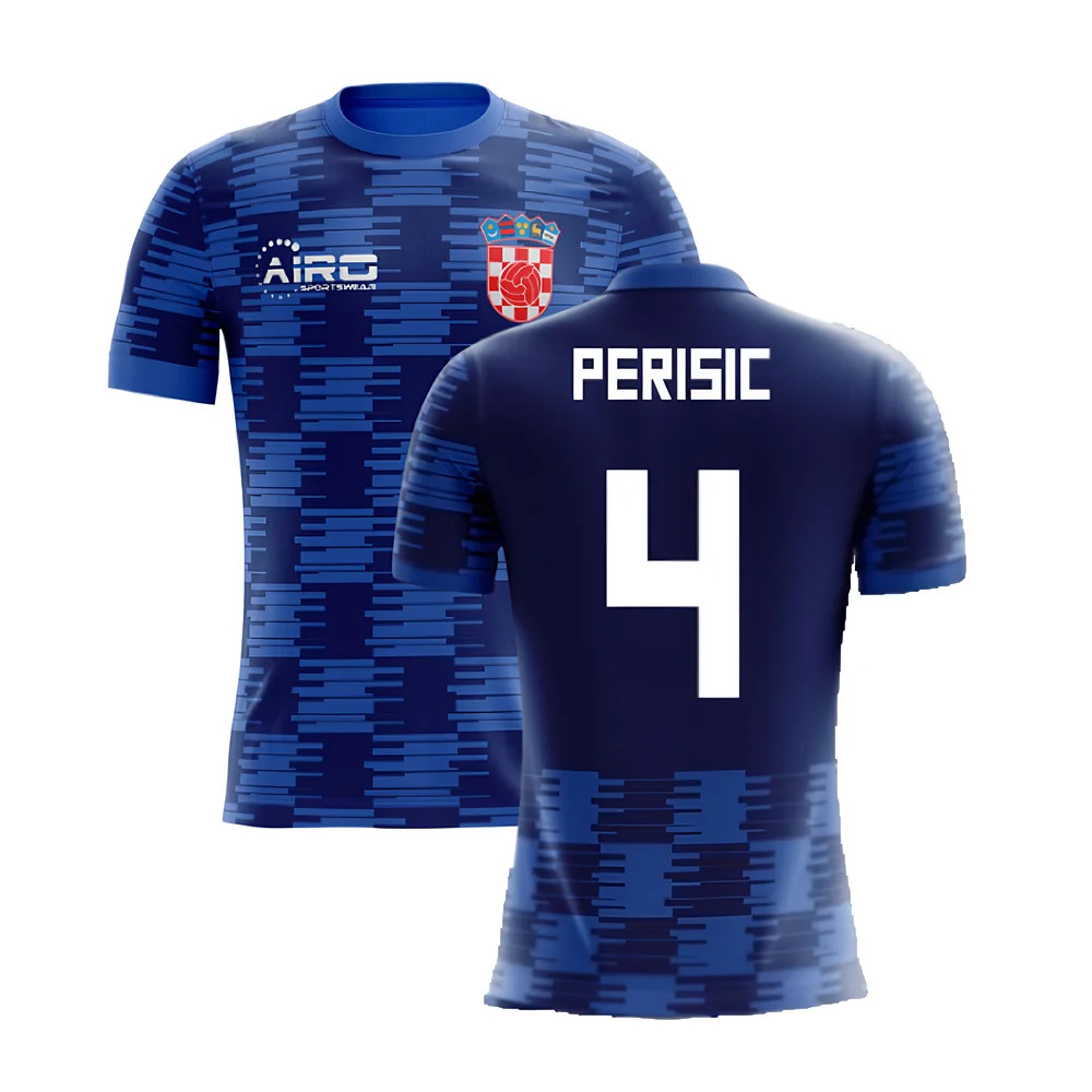 '25-'26 Croatia Away Concept Shirt (Perisic 4) Polyester Made By: Airo Sportswear Men's Blue 5XL
