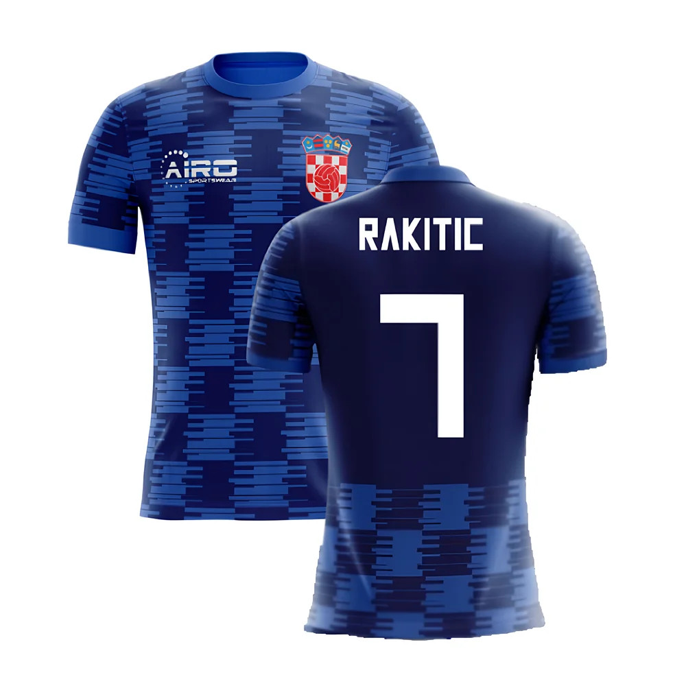 '25-'26 Croatia Away Concept Shirt (Rakitic 7) Polyester Made By: Airo Sportswear Men's Blue 4XL