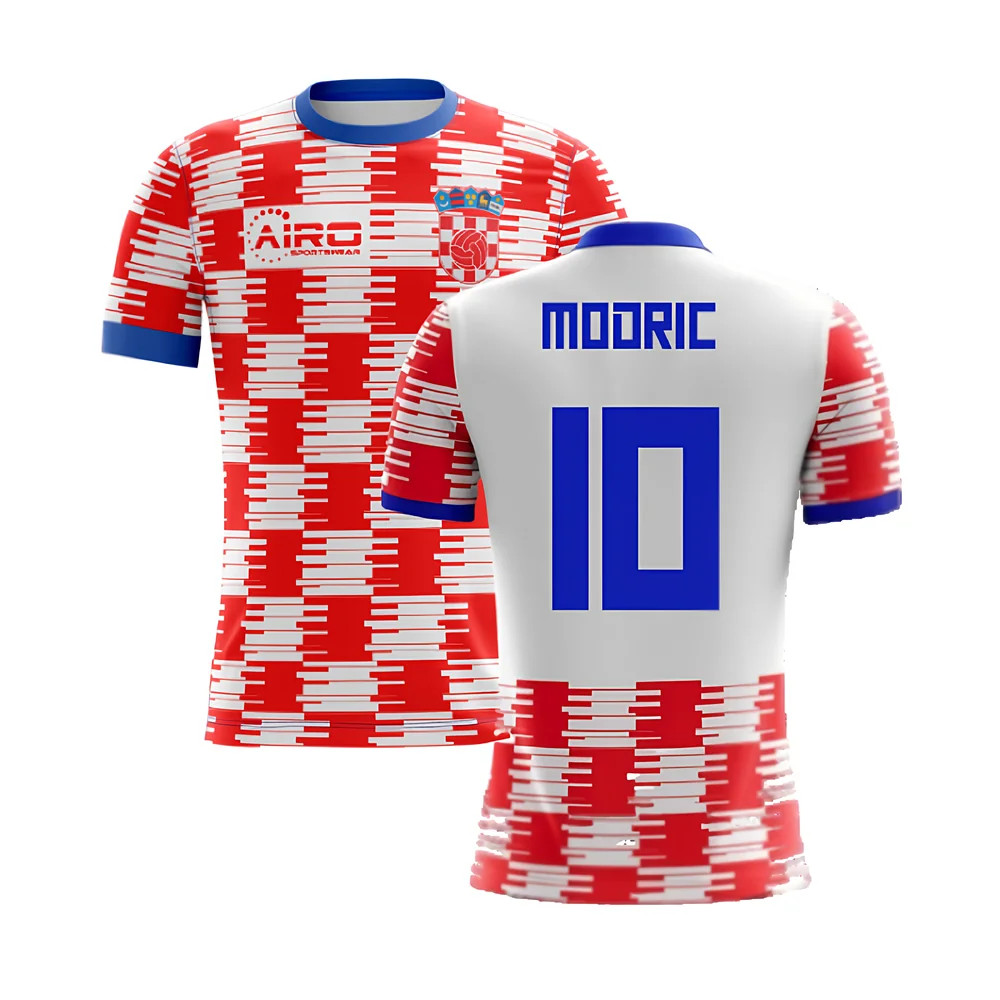 '25-'26 Croatia Home Concept Shirt (Modric 10) Polyester Made By: Airo Sportswear Men's Red 4XL