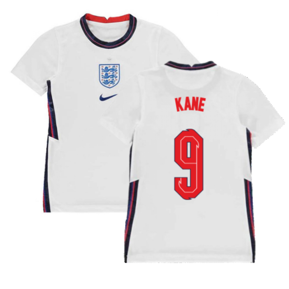 '20-'21 England Home Nike Football Shirt (Kids) (Kane 9) Polyester Unisex Kids White Medium