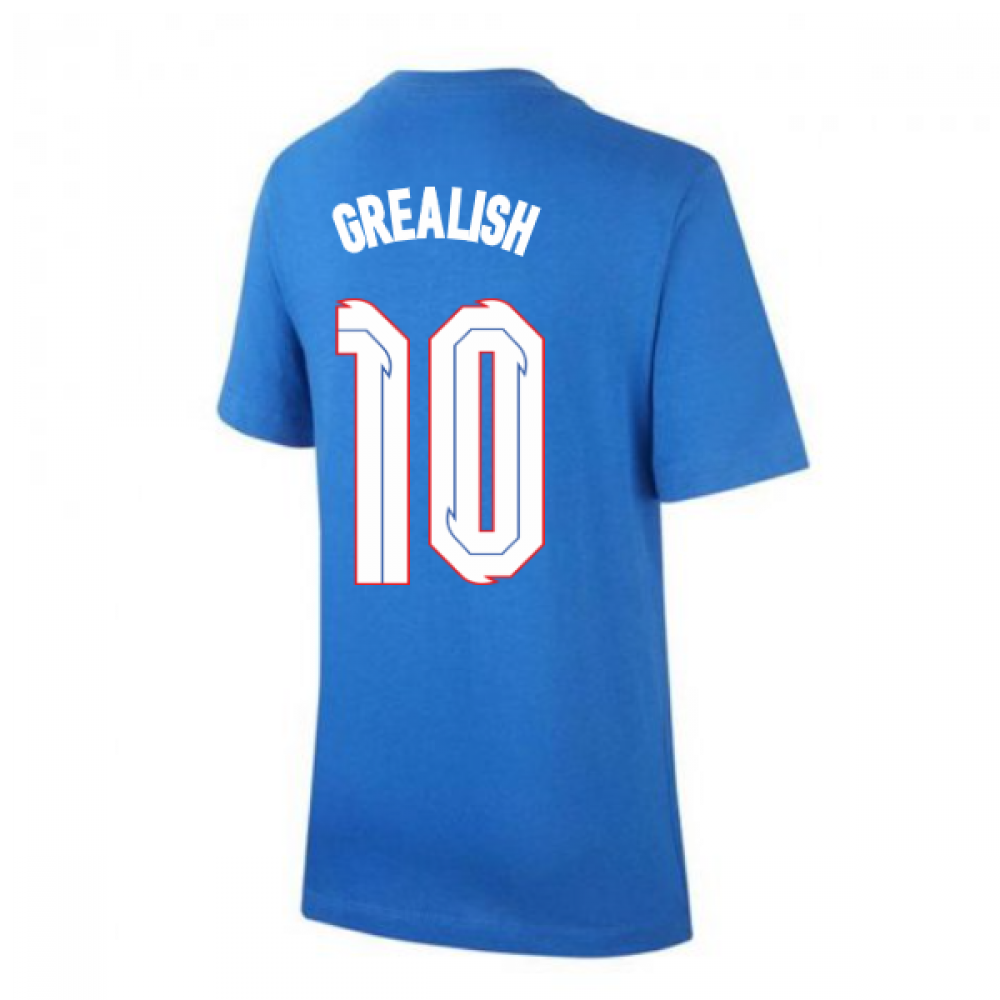 Click to view product details and reviews for 2020 2021 England Nike Evergreen Crest Tee Blue Grealish 10.
