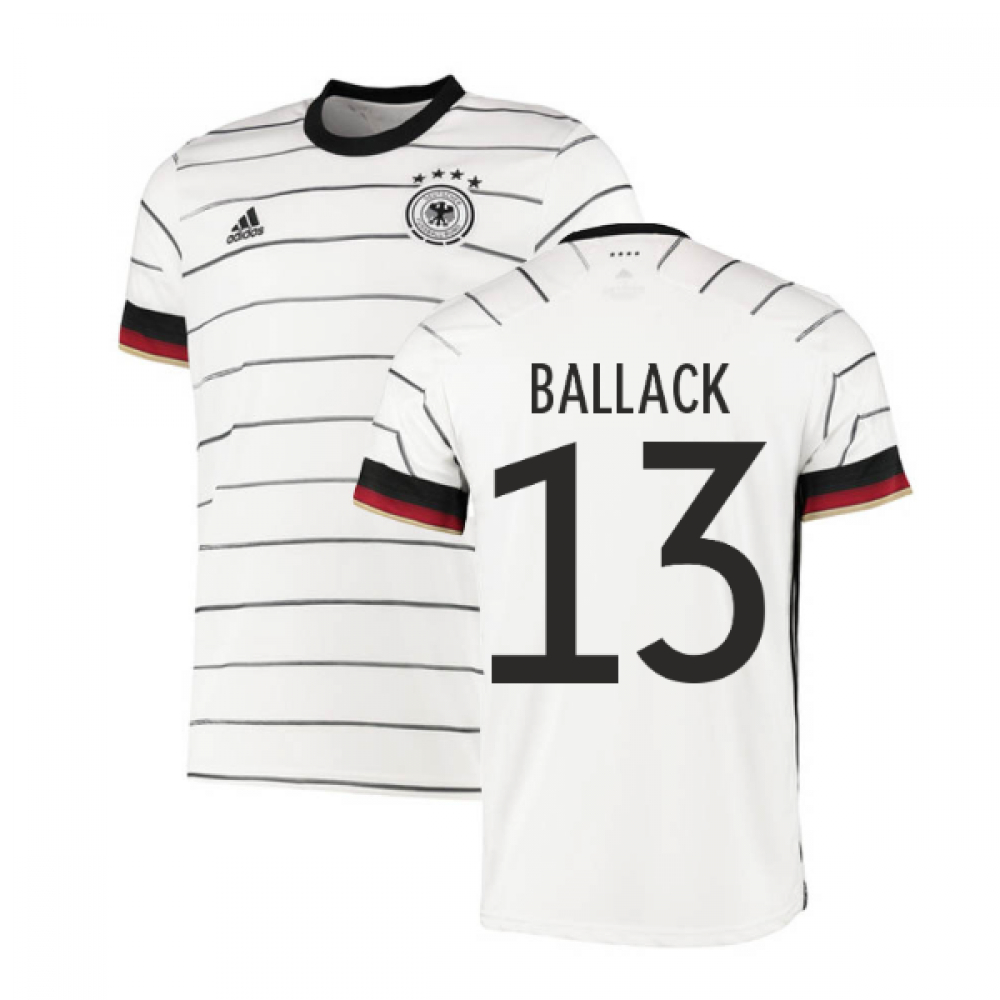 '20-'21 Germany Home Adidas Football Shirt (Ballack 13) Polyester Michael Ballack Men's White Xxl
