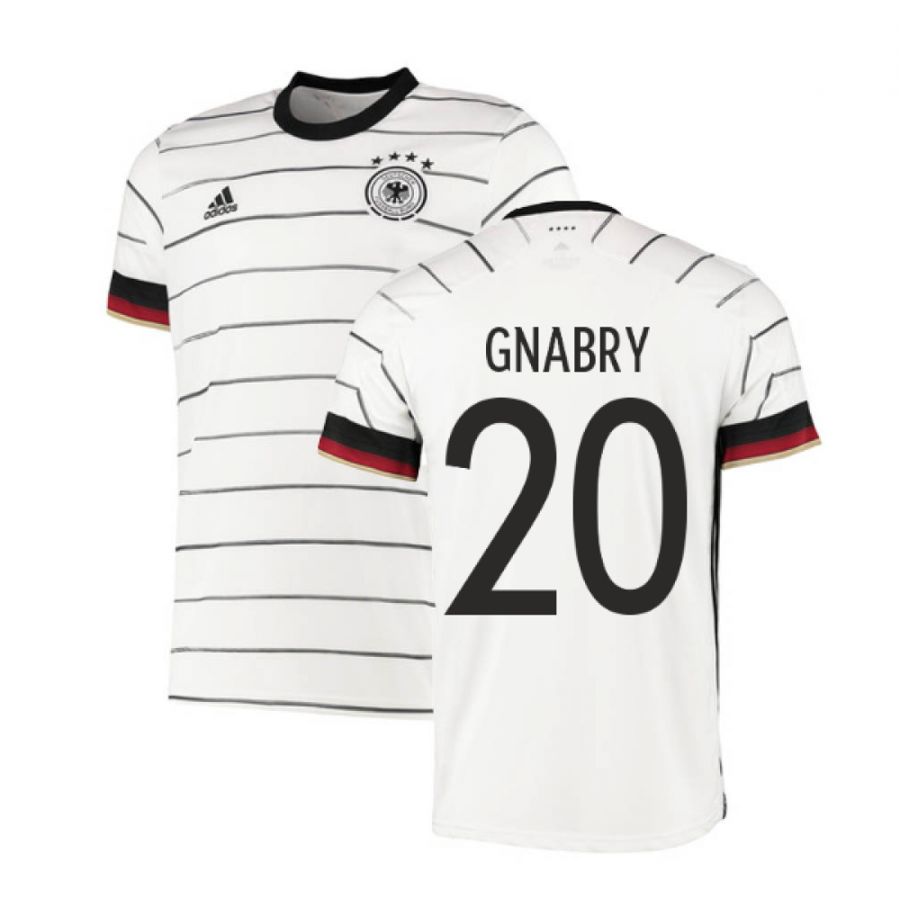 '20-'21 Germany Home Adidas Football Shirt (Gnabry 20) Polyester Serge Gnabry Men's White Xxl