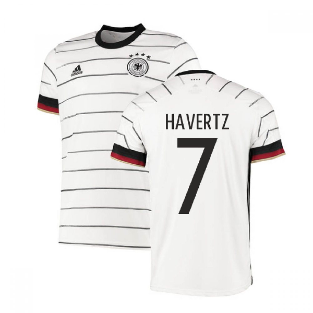 '20-'21 Germany Home Adidas Football Shirt (Havertz 7) Polyester Kai Havertz Men's White Small
