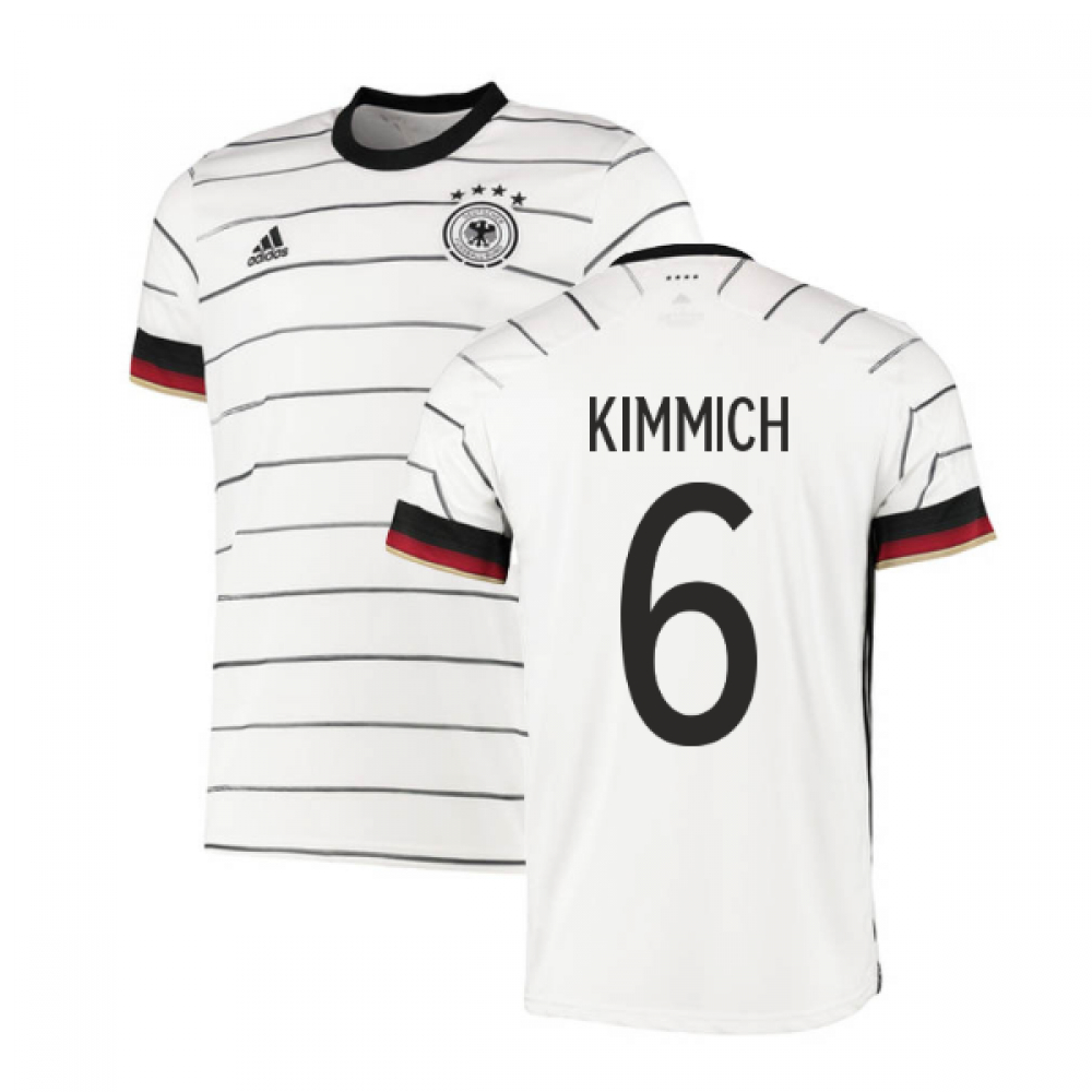 '20-'21 Germany Home Adidas Football Shirt (Kimmich 6) Polyester Joshua Kimmich Men's White Small