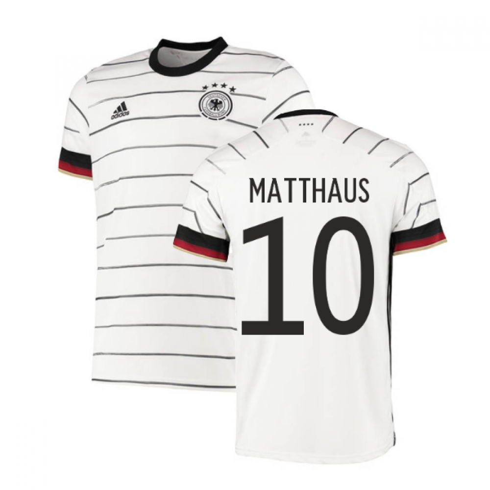 '20-'21 Germany Home Adidas Football Shirt (Matthaus 10) Polyester Lothar Matthaus Men's White Xxl