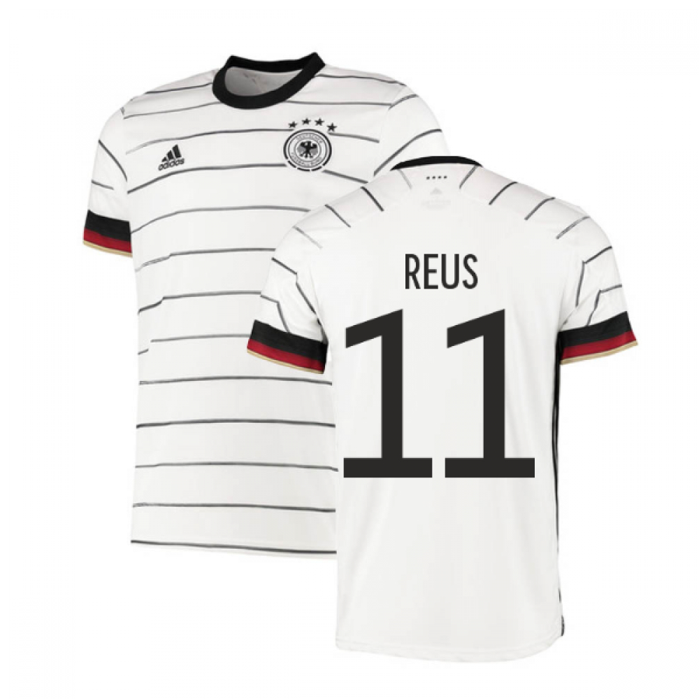 '20-'21 Germany Home Adidas Football Shirt (Reus 11) Polyester Marco Reus Men's White Extra Small