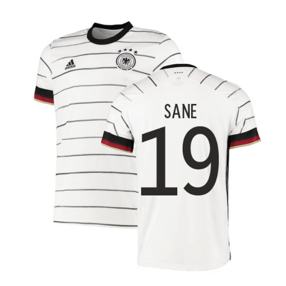 '20-'21 Germany Home Adidas Football Shirt (Sane 19) Polyester Leroy Sane Men's White Xxl