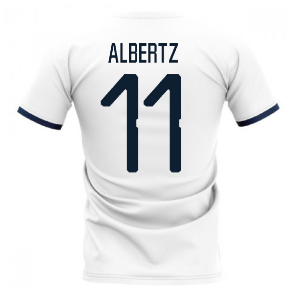 '25-'26 Glasgow Away Concept Football Shirt (Albertz 11) Polyester Jorg Albertz Rangers Made By: Airo Sportswear Men's White 3XL