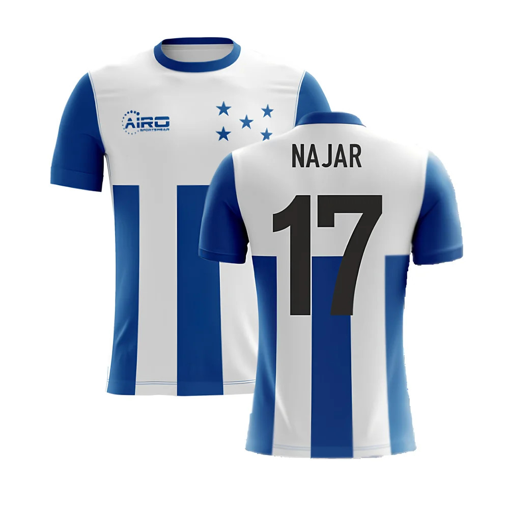 '25-'26 Honduras Airo Concept Home Shirt (Najar 17) Polyester Azerbaijan Made By: Airo Sportswear Men's Blue 4XL