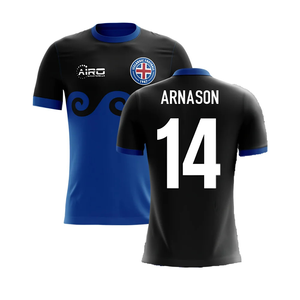 '25-'26 Iceland Airo Concept Third Shirt (Arnason 14) Polyester Made By: Airo Sportswear Men's Black 5XL