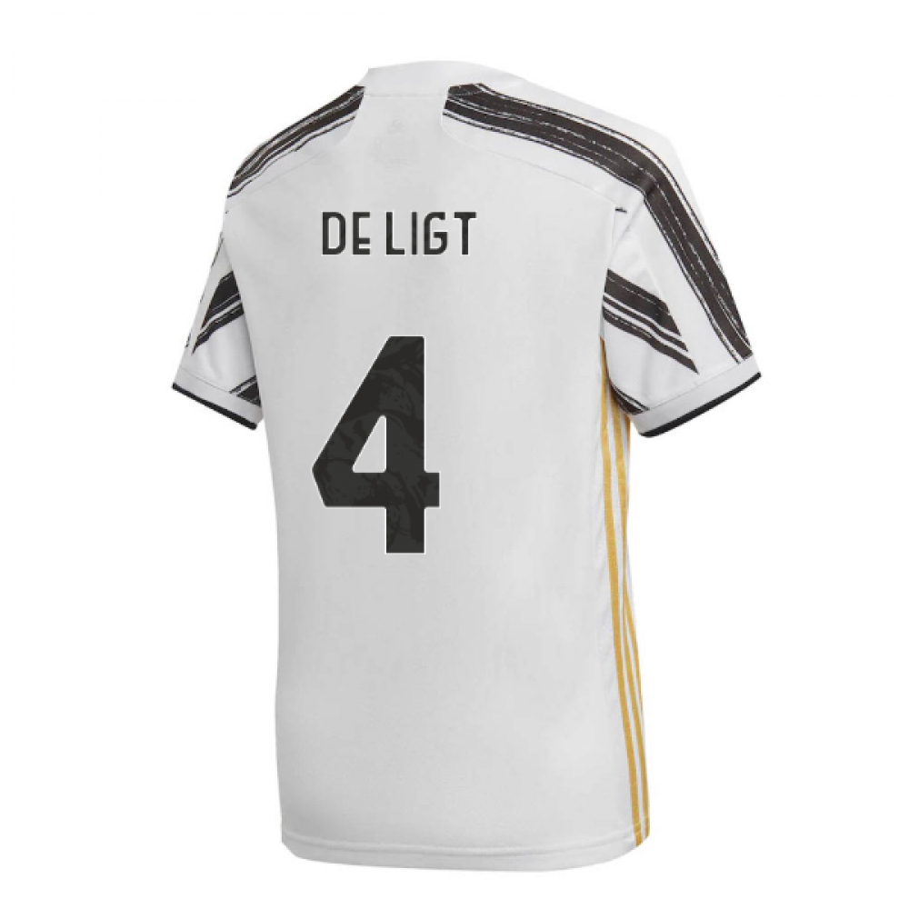 '20-'21 Juventus Adidas Home Football Shirt (De Ligt 4) Polyester Matthijs De Ligt Men's White Xxl