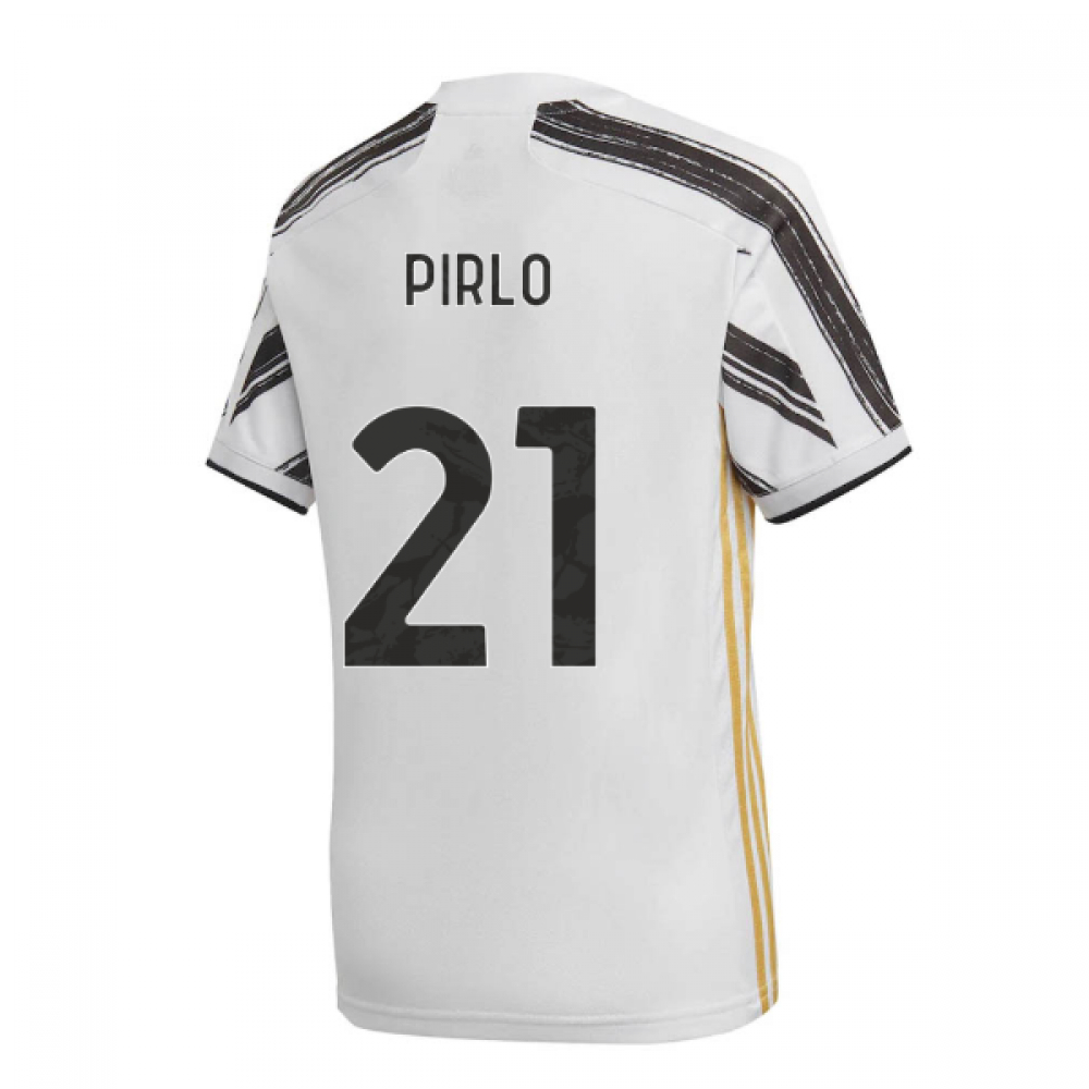 '20-'21 Juventus Adidas Home Football Shirt (Pirlo 21) Polyester Andrea Pirlo Men's White Xxl
